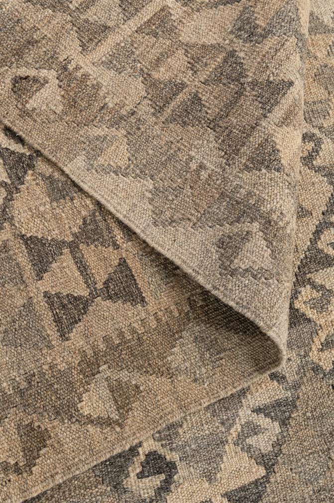 6' 8 x 9' 8 Hand Woven Kilim Maymana Wool Rug