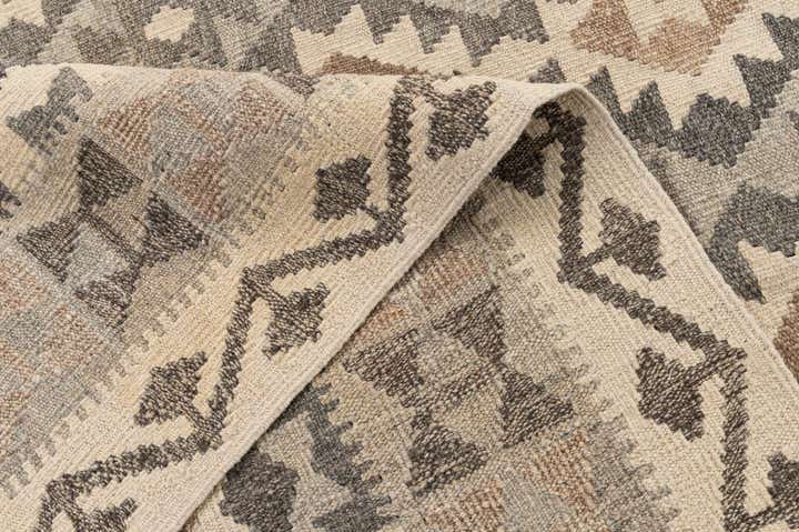 6' 5 x 9' 11 Hand Woven Kilim Maymana Wool Rug