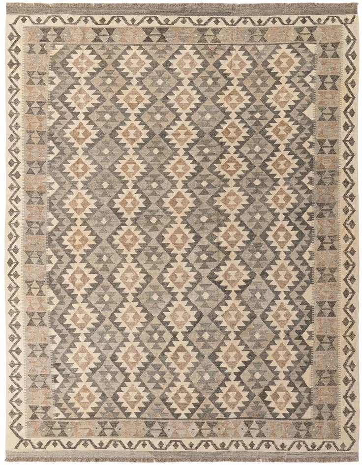 Detail image of 6' 5 x 9' 11 Hand Woven Kilim Maymana Wool Rug