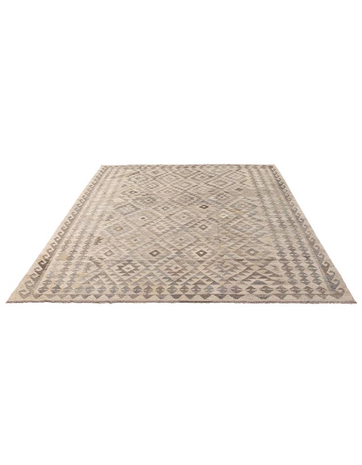 Detail image of 6' 8 x 9' 9 Hand Woven Kilim Maymana Wool Rug