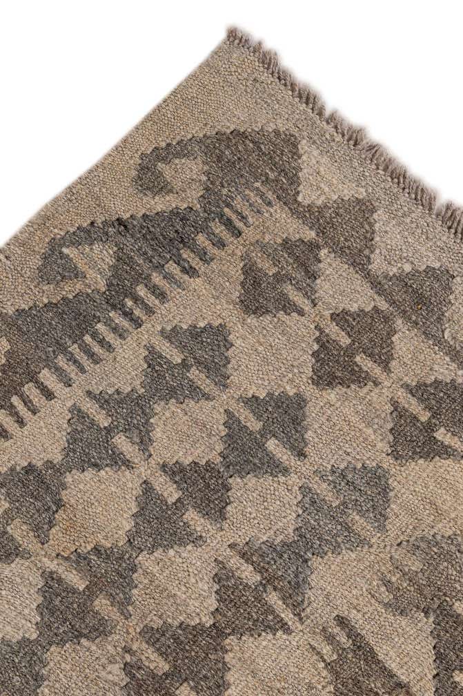 6' 8 x 9' 9 Hand Woven Kilim Maymana Wool Rug
