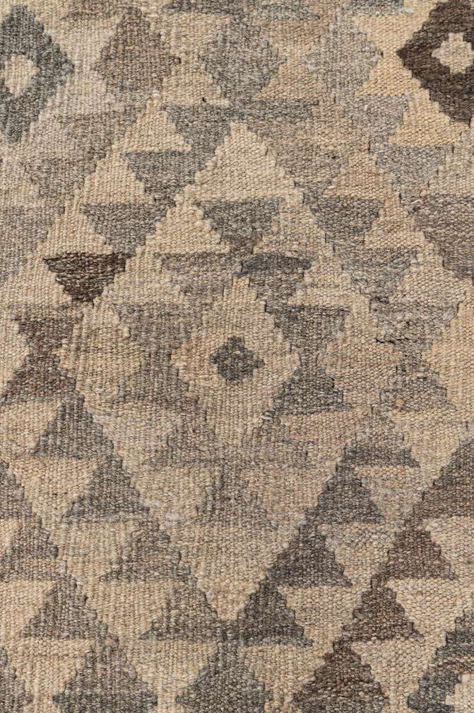 6' 8 x 9' 9 Hand Woven Kilim Maymana Wool Rug