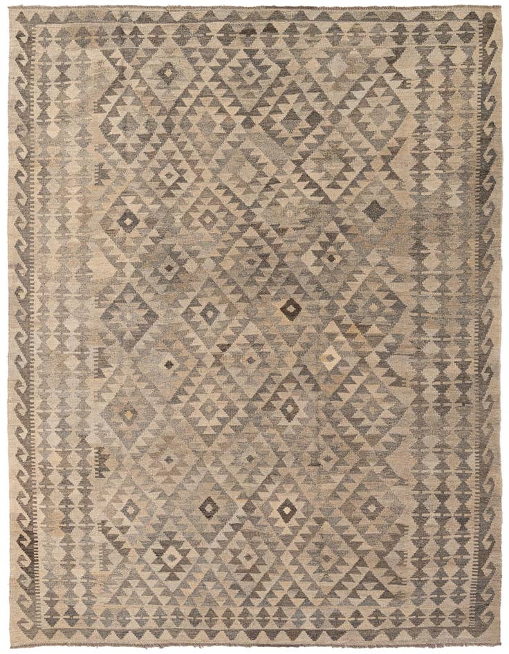 Detail image of 6' 8 x 9' 9 Hand Woven Kilim Maymana Wool Rug