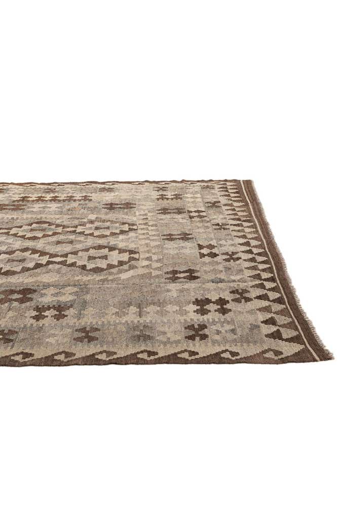 6' 5 x 9' 7 Hand Woven Kilim Maymana Wool Rug