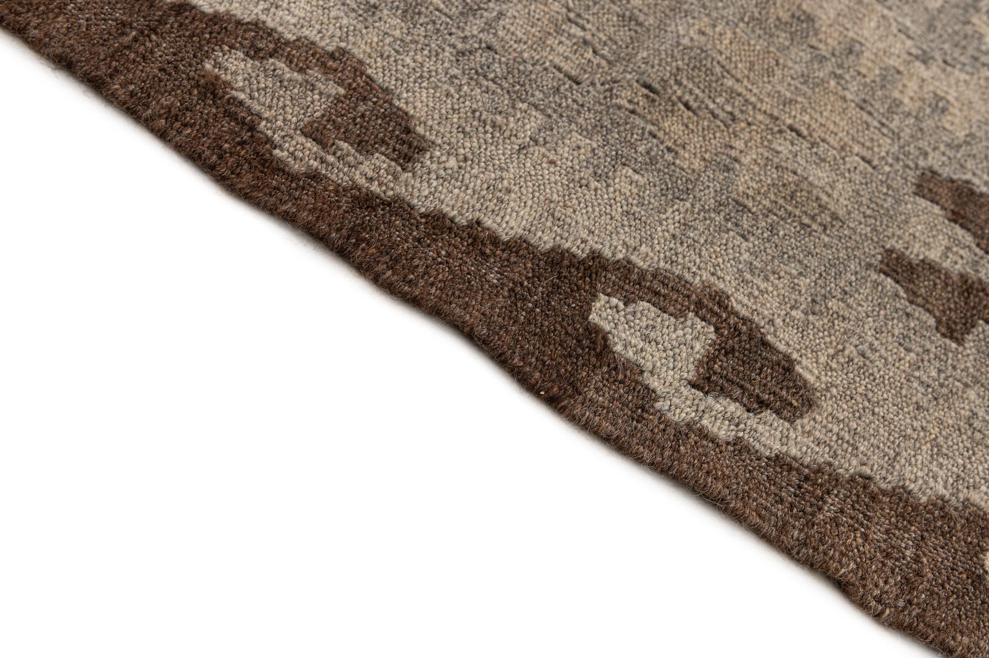 6' 5 x 9' 7 Hand Woven Kilim Maymana Wool Rug