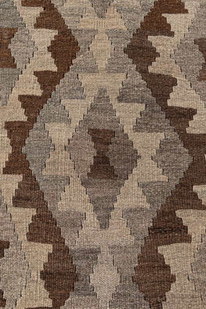 6' 5 x 9' 7 Hand Woven Kilim Maymana Wool Rug
