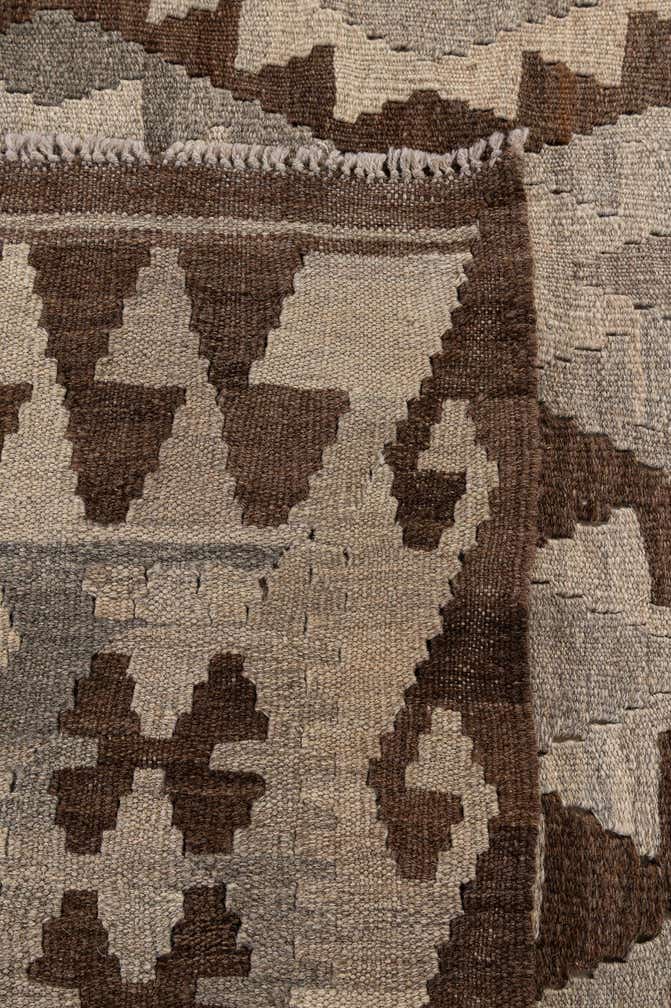 6' 5 x 9' 7 Hand Woven Kilim Maymana Wool Rug