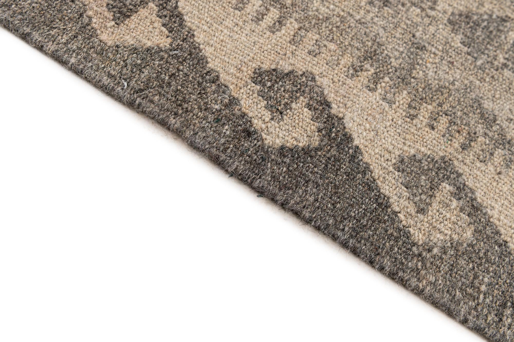 6' 8 x 9' 9 Hand Woven Kilim Maymana Wool Rug