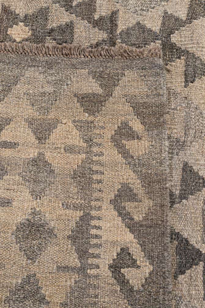 6' 8 x 9' 9 Hand Woven Kilim Maymana Wool Rug