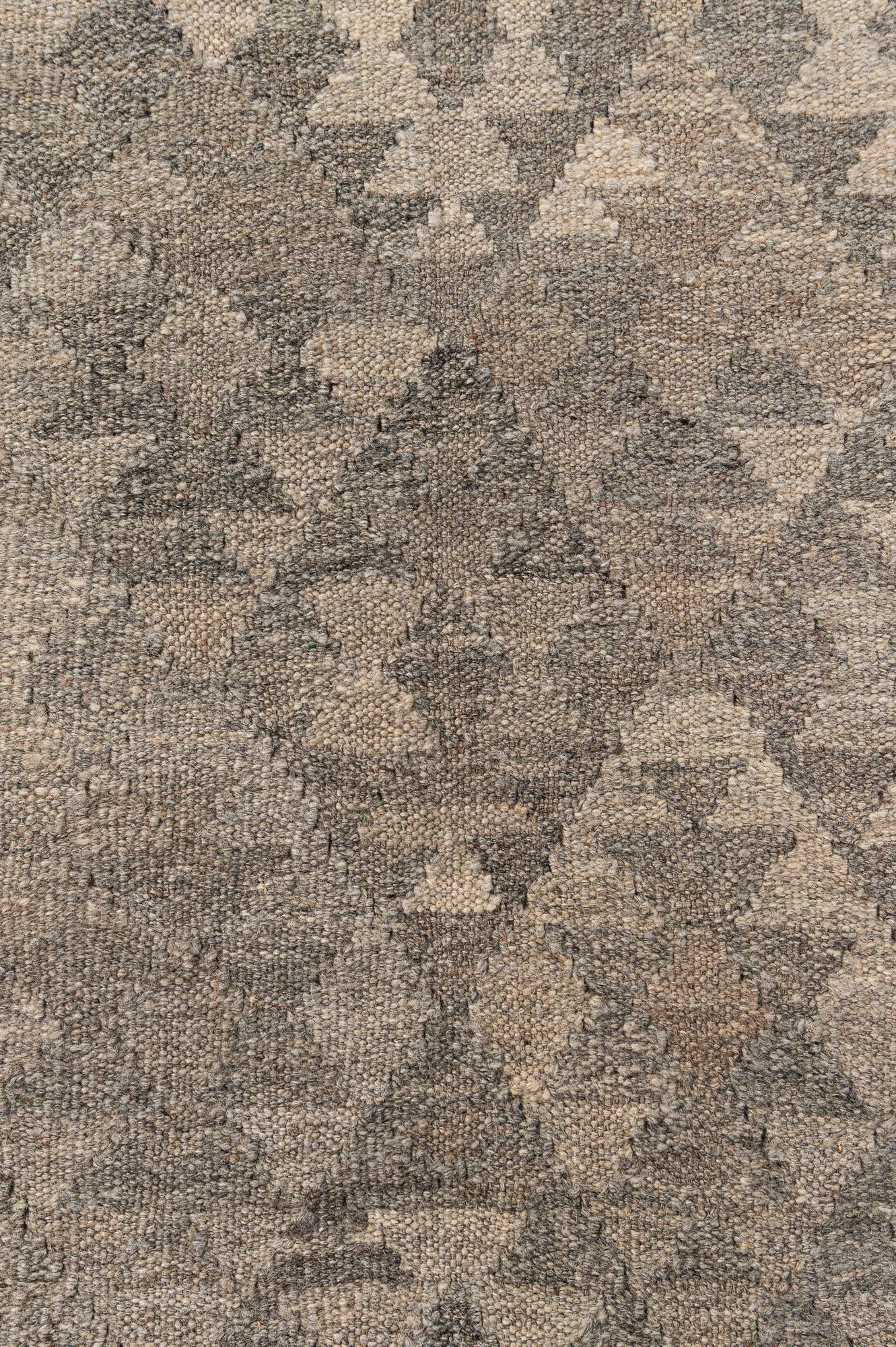 6' 8 x 9' 8 Hand Woven Kilim Maymana Wool Rug