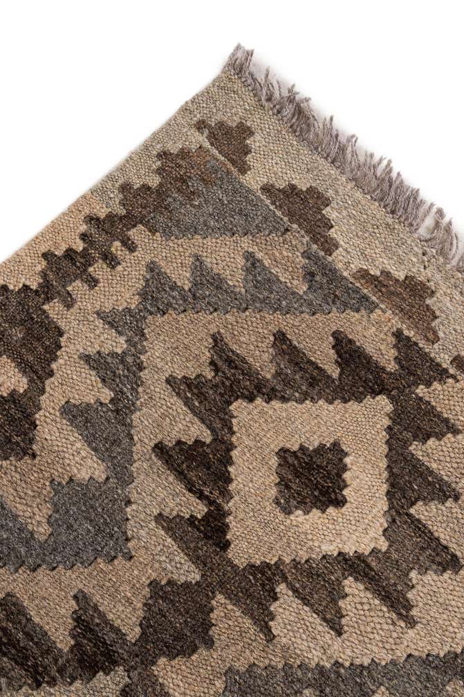 6' 10 x 9' 9 Hand Woven Kilim Maymana Wool Rug
