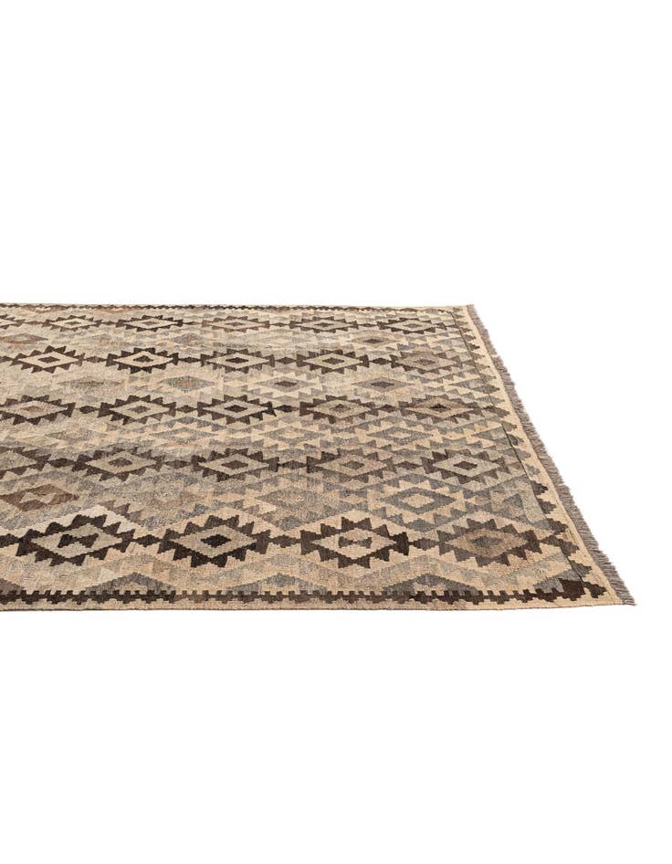 Detail image of 6' 10 x 9' 9  Hand Woven Kilim Maymana Wool Rug