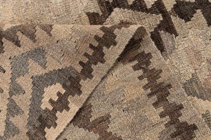 6' 10 x 9' 9 Hand Woven Kilim Maymana Wool Rug