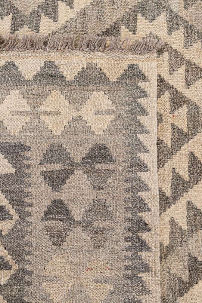 6' 9 x 9' 6 Hand Woven Kilim Maymana Wool Rug