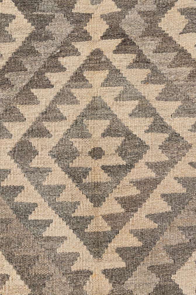 6' 9 x 9' 6 Hand Woven Kilim Maymana Wool Rug