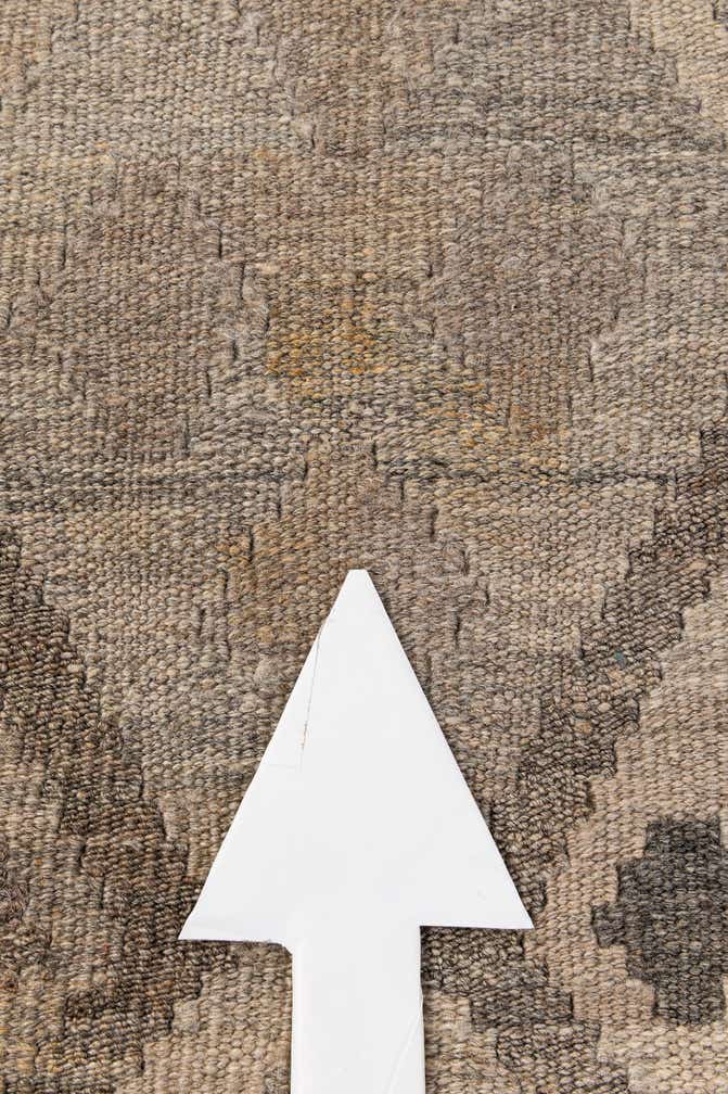 6' 9 x 9' 11 Hand Woven Kilim Maymana Wool Rug