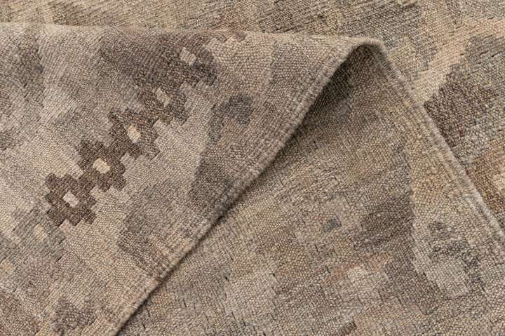 6' 9 x 9' 11 Hand Woven Kilim Maymana Wool Rug