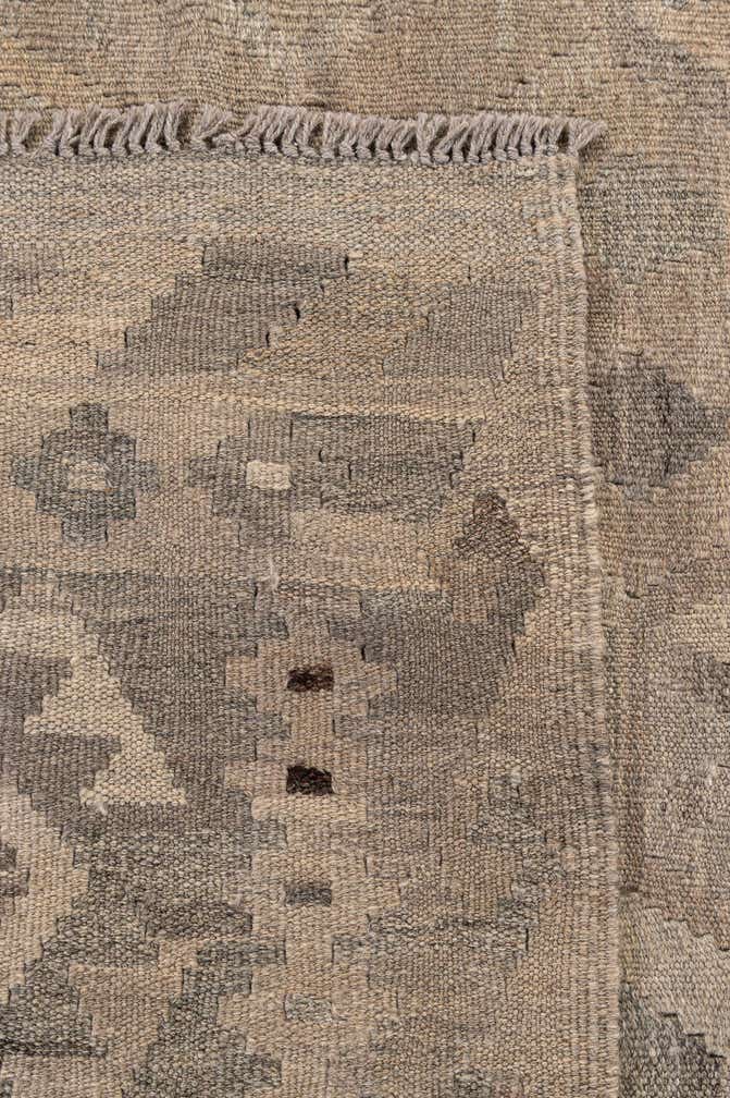 6' 9 x 9' 11 Hand Woven Kilim Maymana Wool Rug