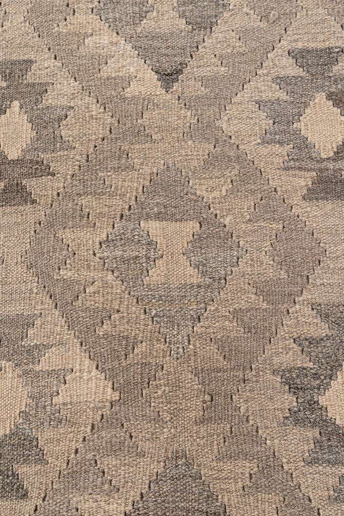 6' 8 x 9' 10 Hand Woven Kilim Maymana Wool Rug