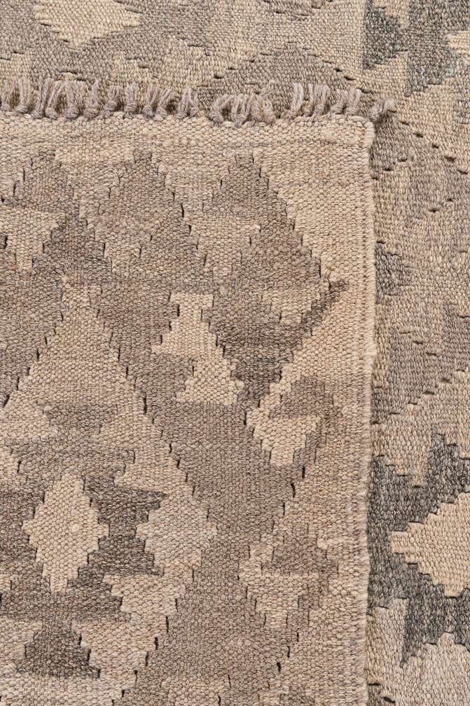 6' 8 x 9' 10 Hand Woven Kilim Maymana Wool Rug