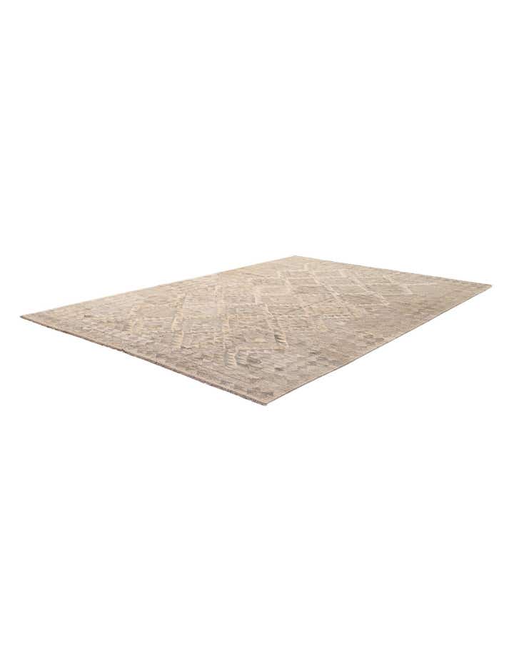 6' 8 x 9' 10 Hand Woven Kilim Maymana Wool Rug