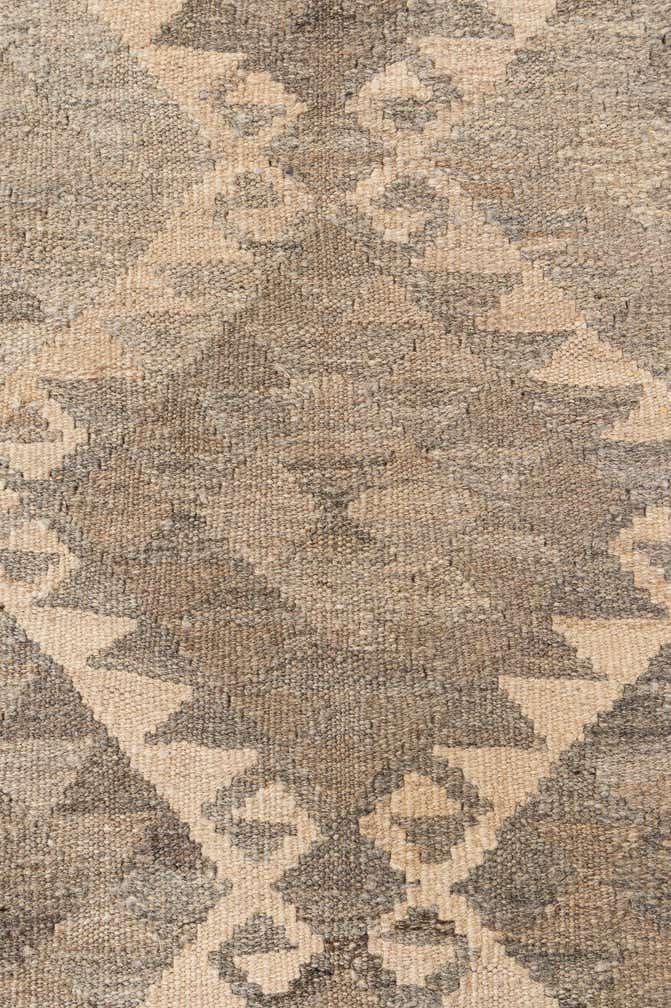 6' 8 x 9' 10 Hand Woven Kilim Maymana Wool Rug