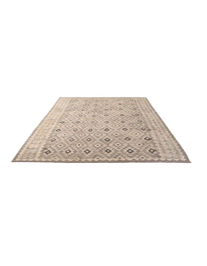6' 8 x 9' 10 Hand Woven Kilim Maymana Wool Rug