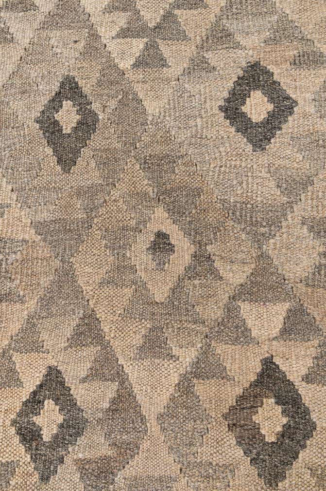6' 8 x 9' 10 Hand Woven Kilim Maymana Wool Rug