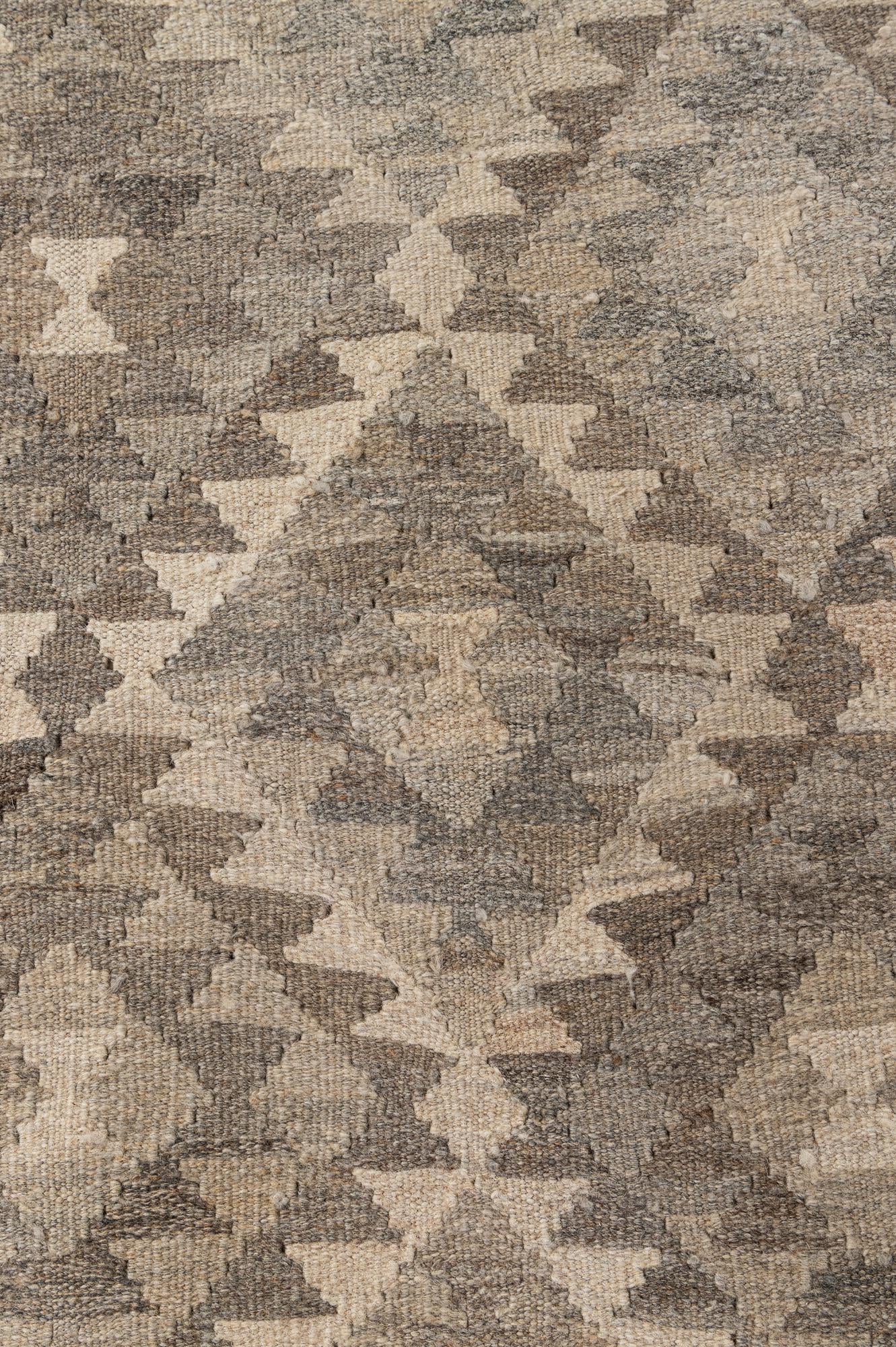6' 7 x 9' 11 Hand Woven Kilim Maymana Wool Rug