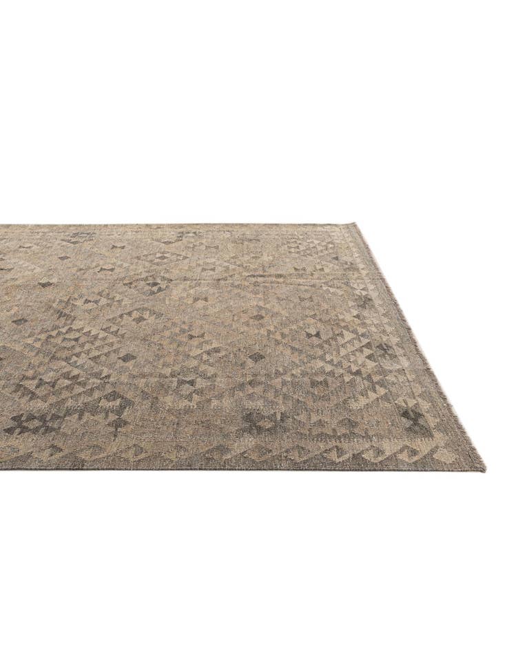 Detail image of 6' 7 x 10'  Hand Woven Kilim Maymana Wool Rug