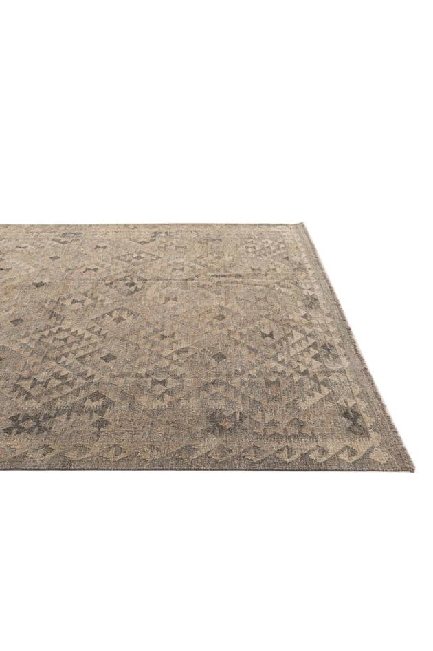 Detail image of 6' 7 x 10' Hand Woven Kilim Maymana Wool Rug