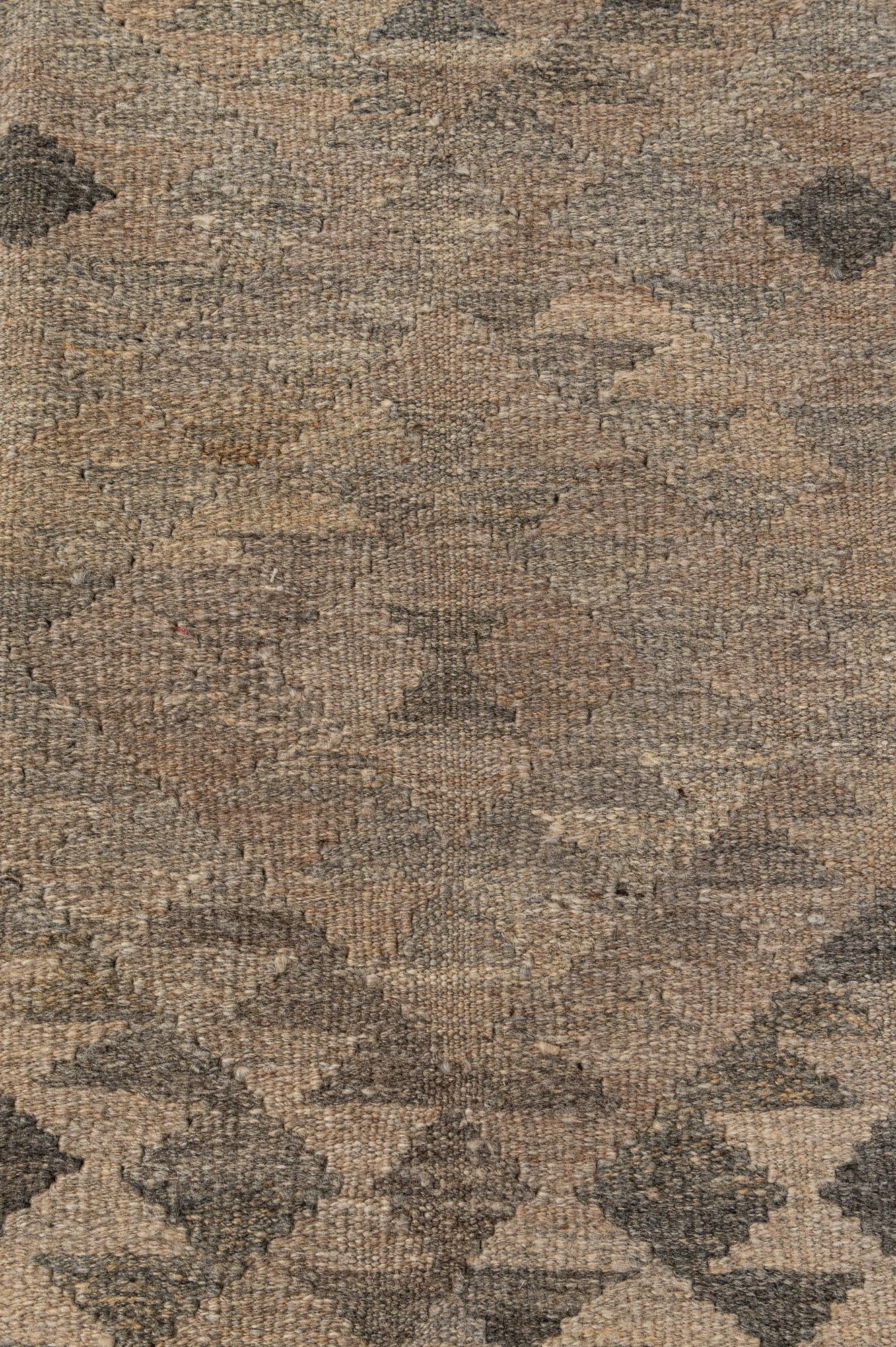 6' 7 x 10' Hand Woven Kilim Maymana Wool Rug