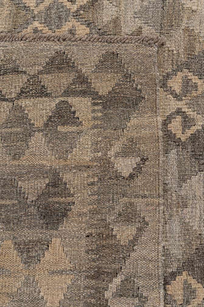 6' 8 x 9' 9 Hand Woven Kilim Maymana Wool Rug