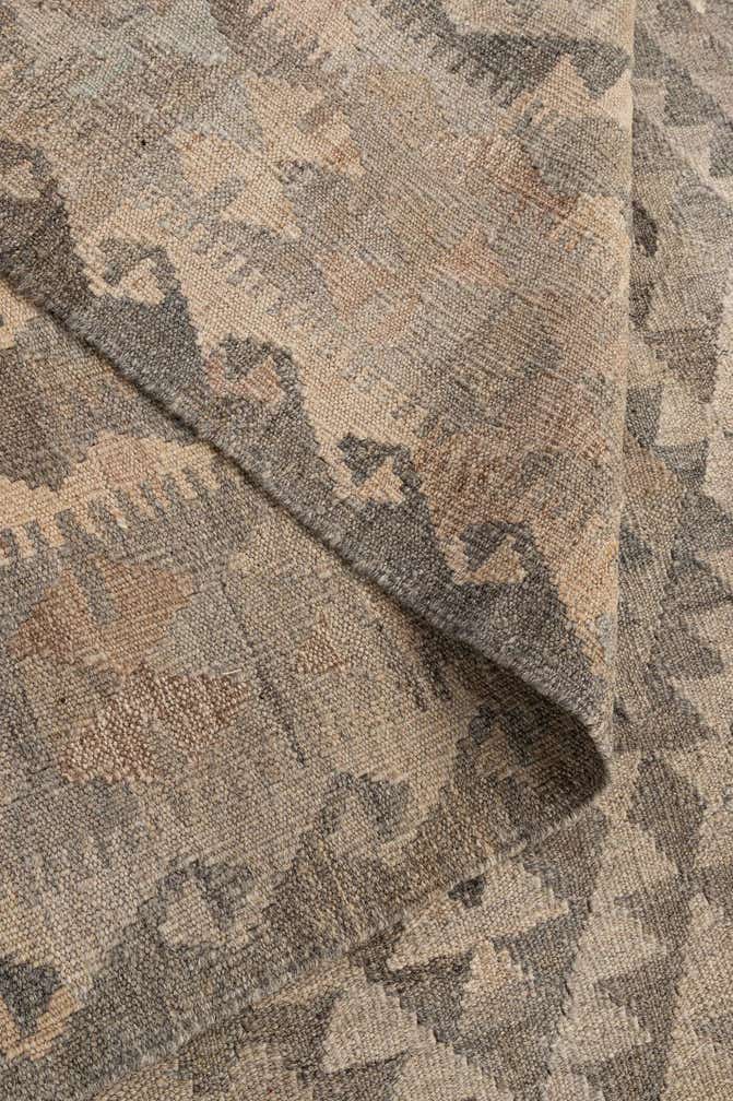 6' 9 x 9' 9 Hand Woven Kilim Maymana Wool Rug