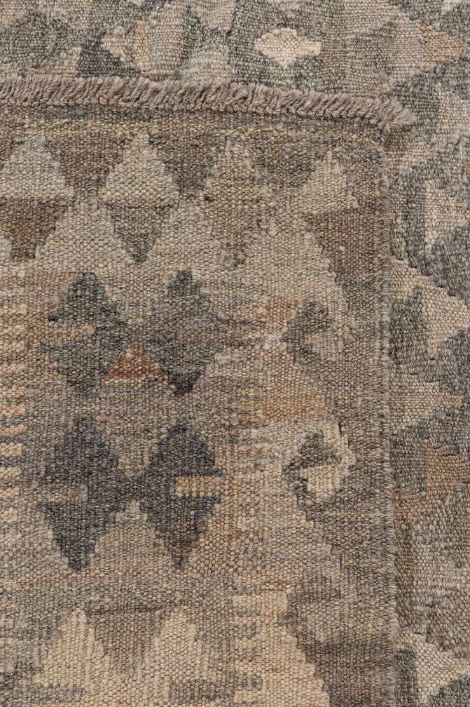 6' 9 x 9' 9 Hand Woven Kilim Maymana Wool Rug