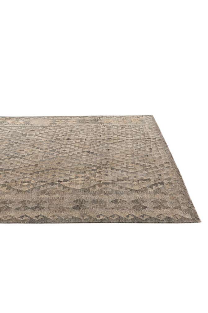 6' 9 x 9' 9 Hand Woven Kilim Maymana Wool Rug