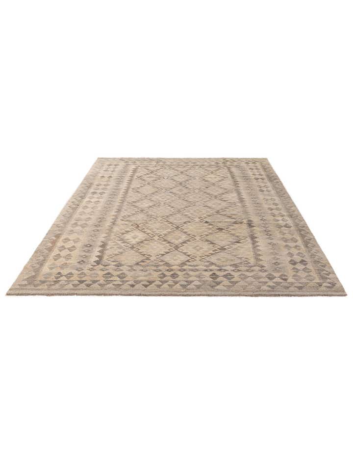6' 6 x 9' 10 Hand Woven Kilim Maymana Wool Rug