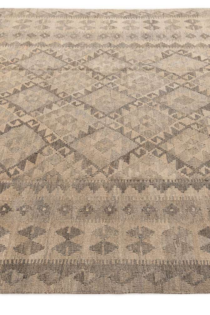 6' 6 x 9' 10 Hand Woven Kilim Maymana Wool Rug