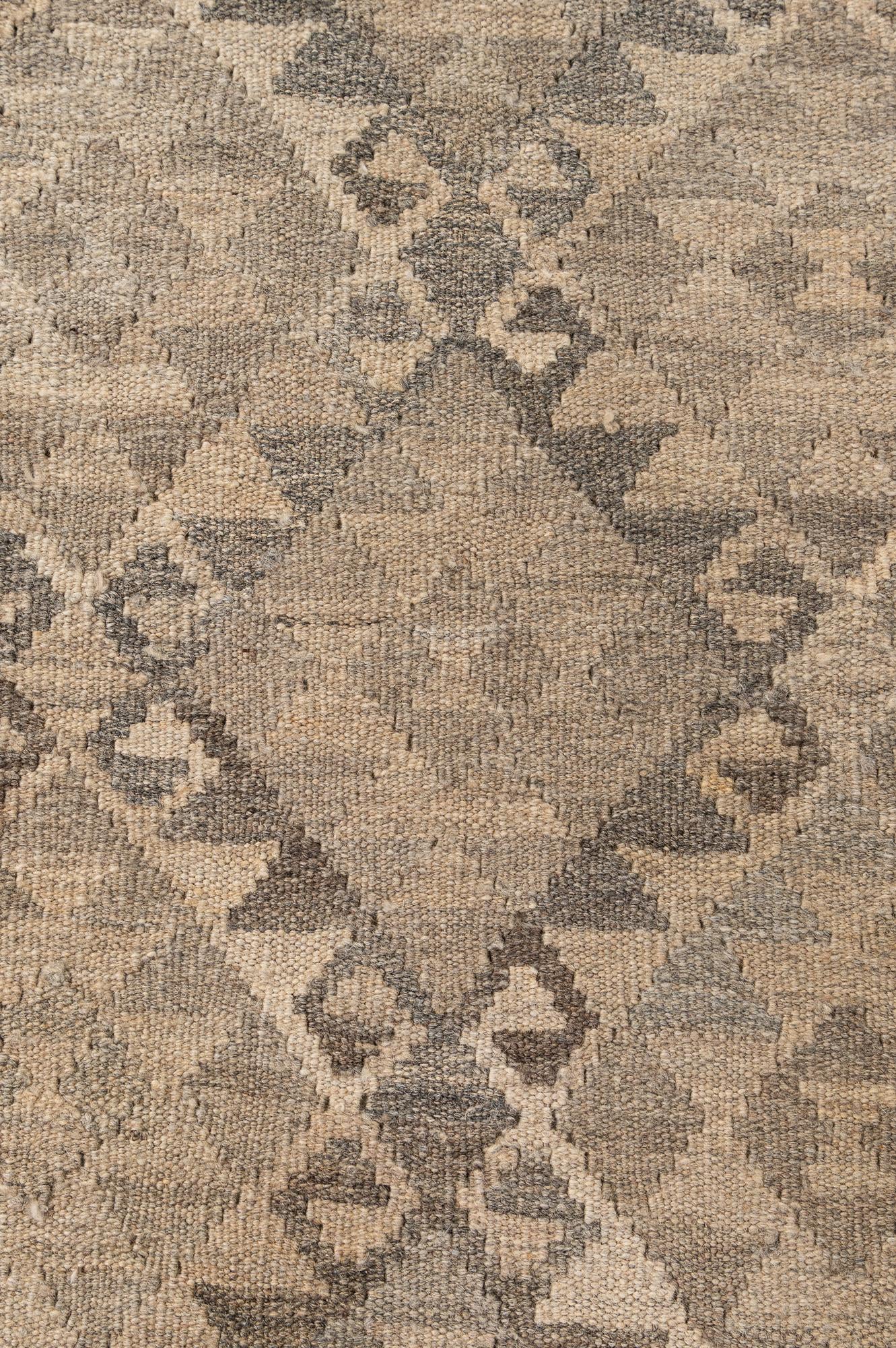 6' 6 x 9' 10 Hand Woven Kilim Maymana Wool Rug