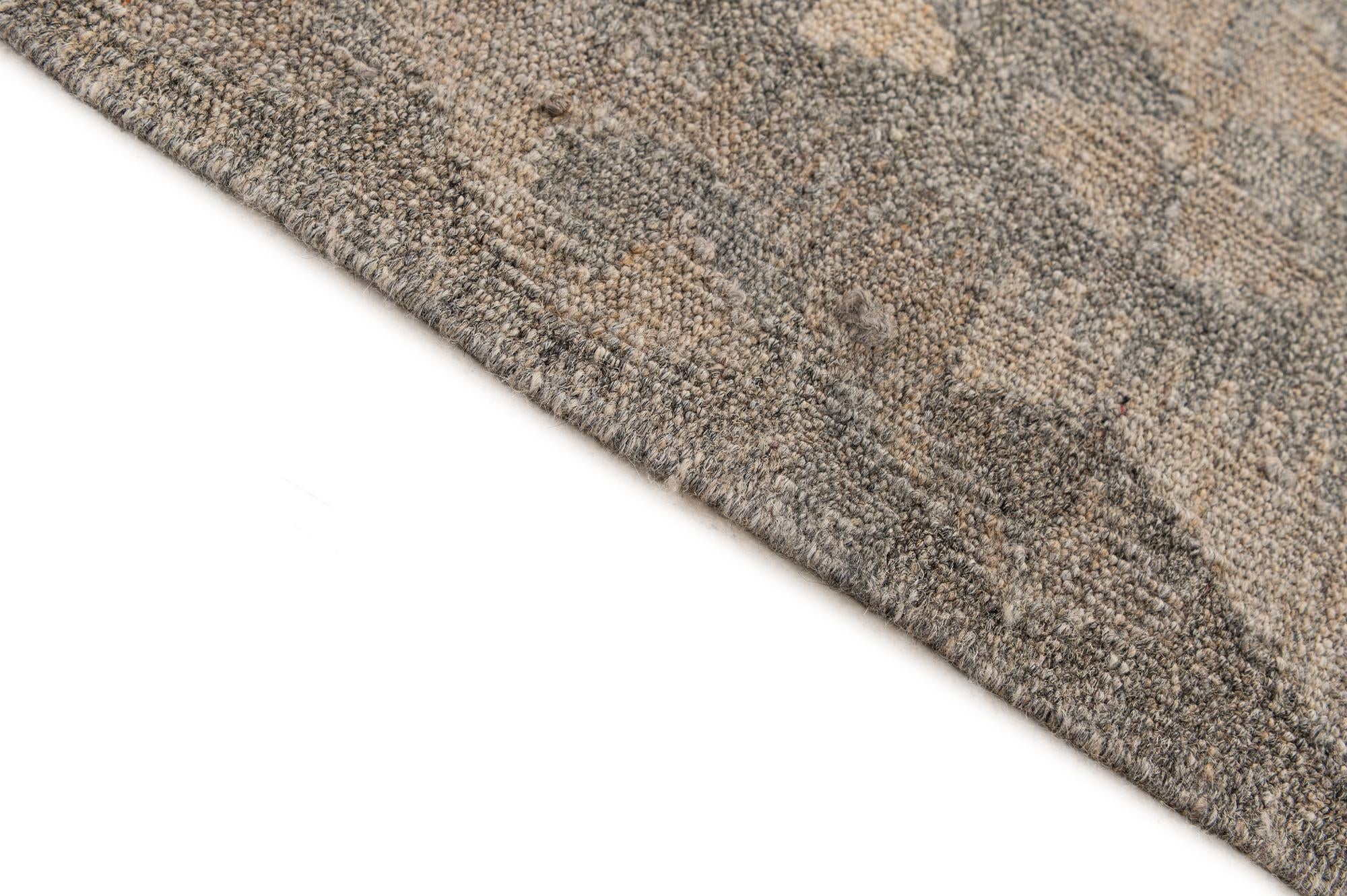6' 7 x 9' 10 Hand Woven Kilim Maymana Wool Rug