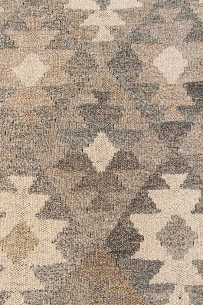 6' 7 x 9' 10 Hand Woven Kilim Maymana Wool Rug