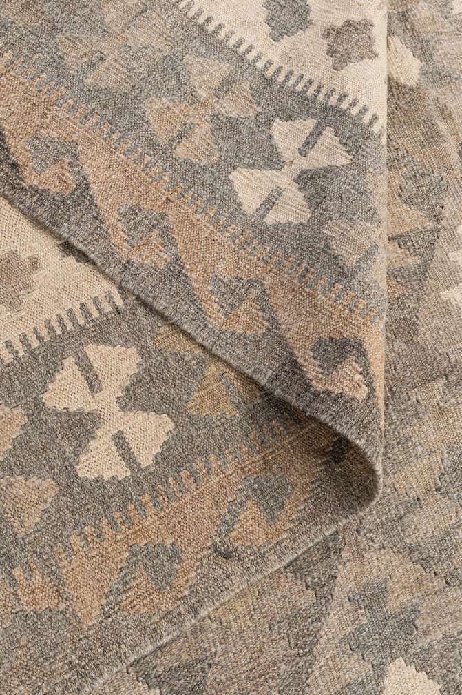 6' 7 x 9' 10 Hand Woven Kilim Maymana Wool Rug