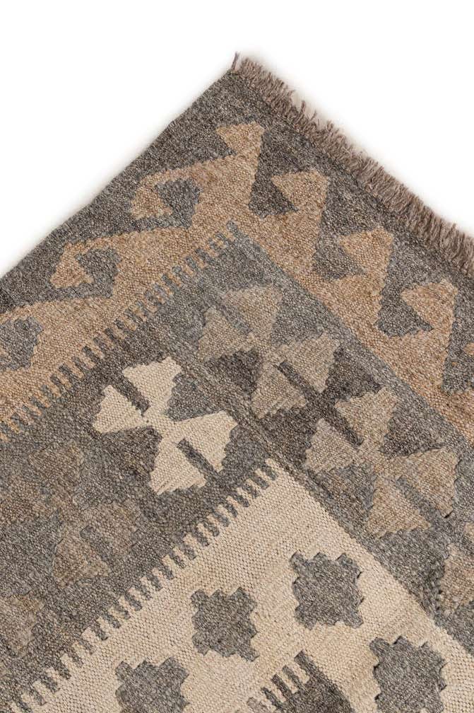 6' 7 x 9' 10 Hand Woven Kilim Maymana Wool Rug
