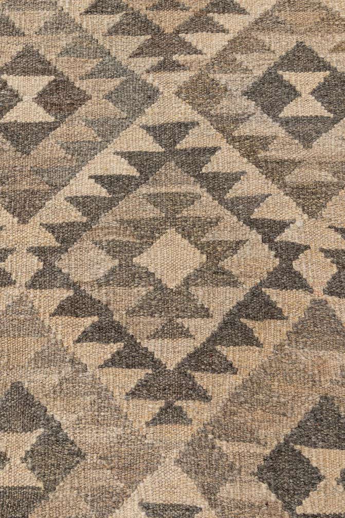 6' 9 x 9' 11 Hand Woven Kilim Maymana Wool Rug