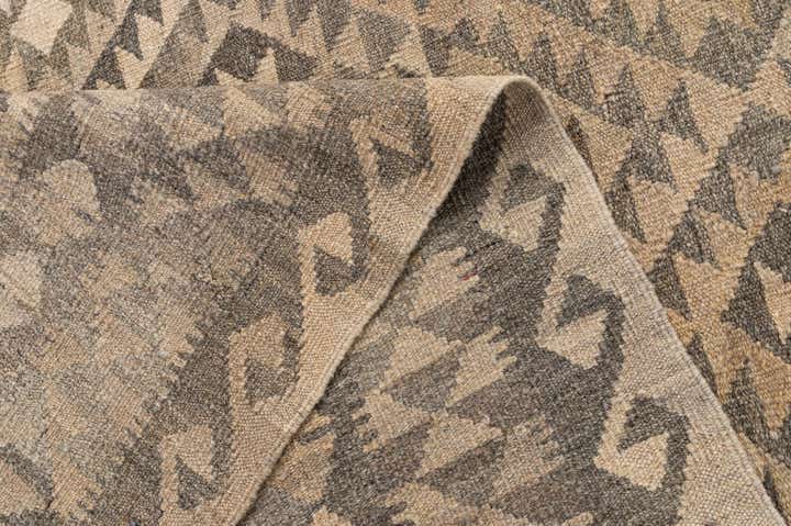 6' 9 x 9' 11 Hand Woven Kilim Maymana Wool Rug