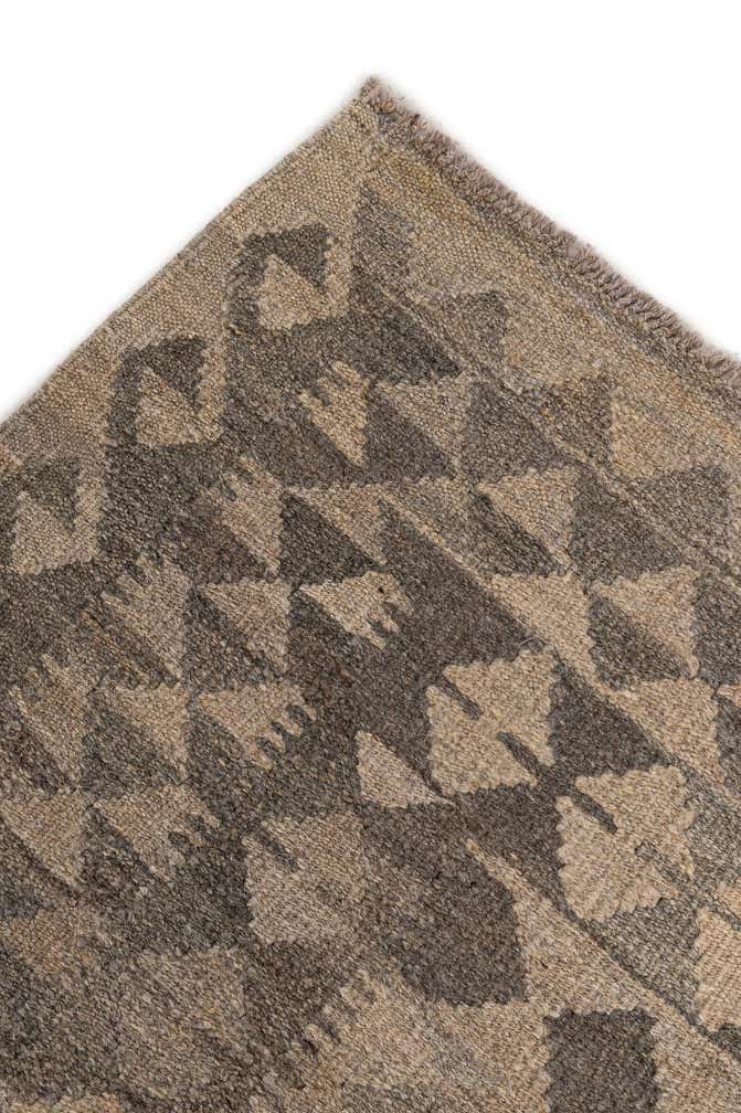 6' 9 x 9' 11 Hand Woven Kilim Maymana Wool Rug