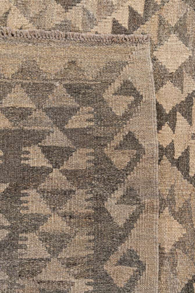 6' 9 x 9' 11 Hand Woven Kilim Maymana Wool Rug