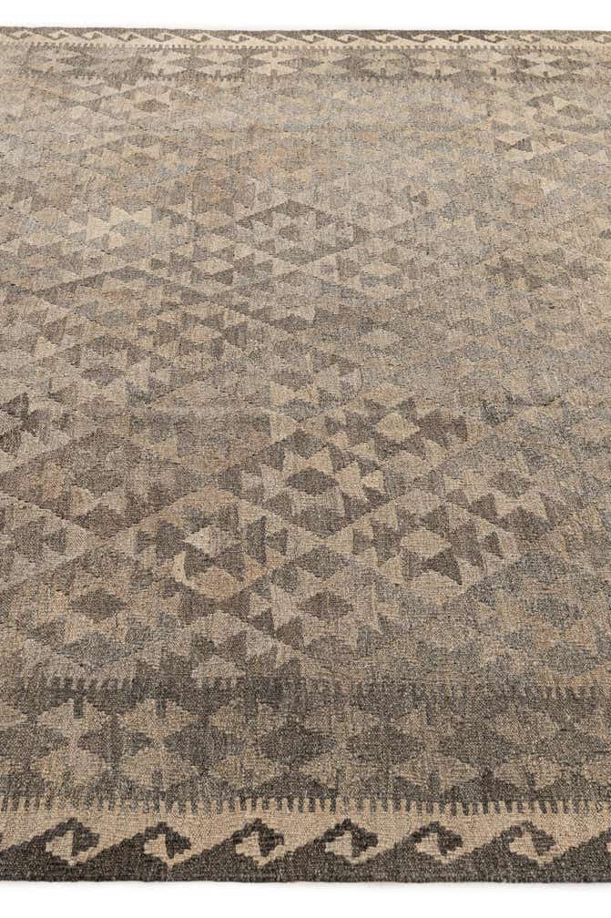 6' 7 x 9' 9 Hand Woven Kilim Maymana Wool Rug