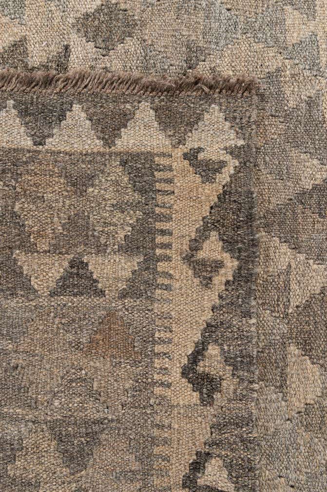 6' 7 x 9' 9 Hand Woven Kilim Maymana Wool Rug