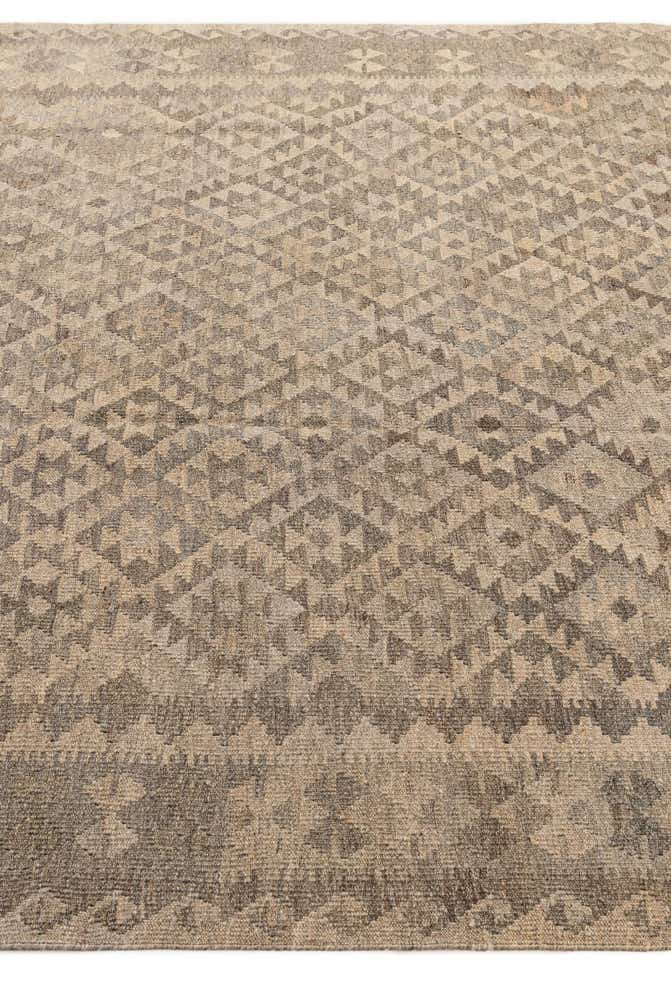 6' 7 x 9' 9 Hand Woven Kilim Maymana Wool Rug